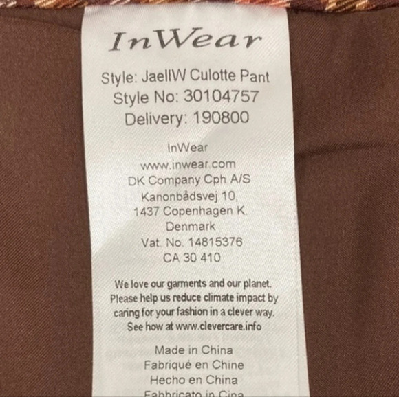 Inwear Copenhagen 1969 Tan Orange Yellow Black Plaid Preppy Academia Ankle Pants - Picture 7 of 9